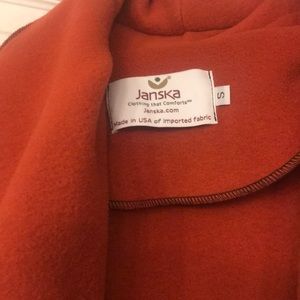 Janska, “S” burnt orange fleece